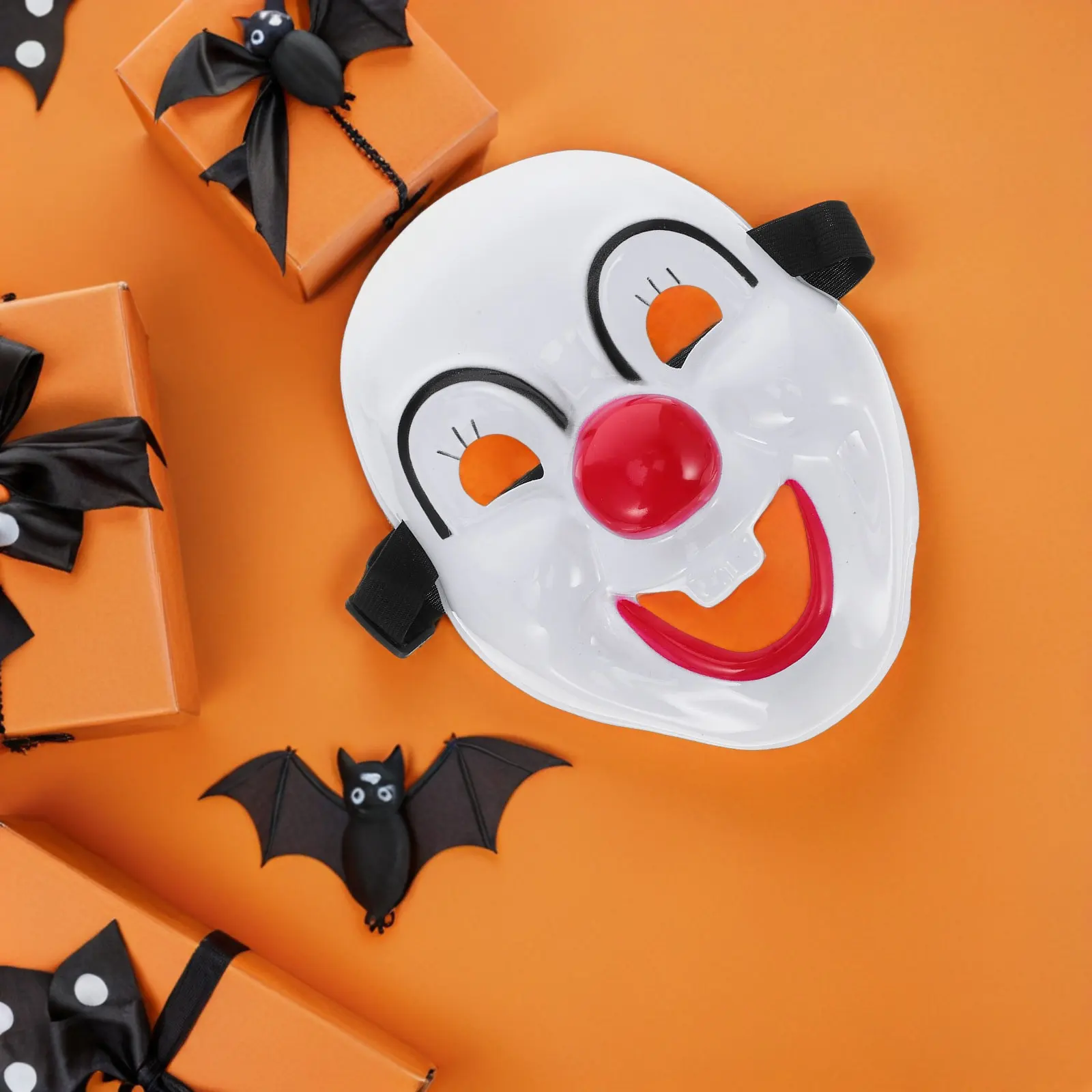 2Pcs Clown Masks Full Face Cheerful Smiling Lightweight Halloween Birthday Party Masquerade Carnival Accessory