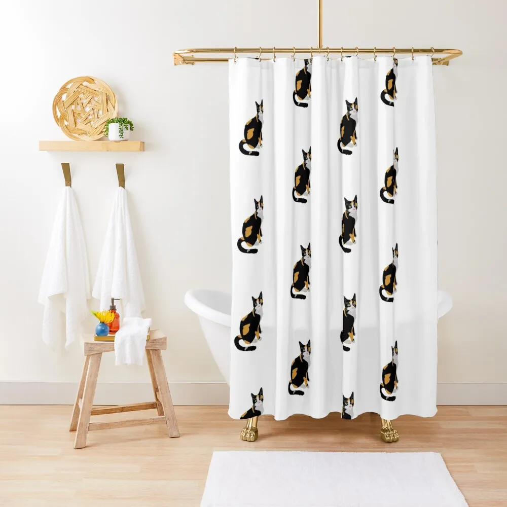 

Calico Portrait, Cute Calico Cat, Calico Cat Lover Shower Curtain Shower Set Shower Waterproof Bathroom Decor Curtain