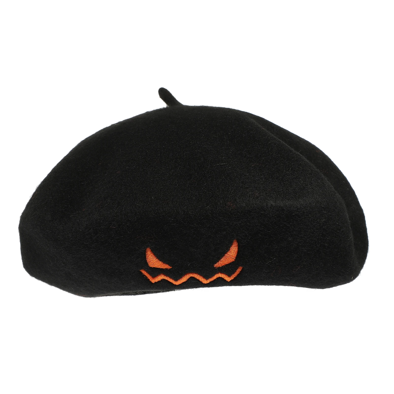 

Stylish Halloween Party Beret Premium Durable Pumpkin Pattern Bright Fade Resistant Costume Cosplay Gift For Family Friends