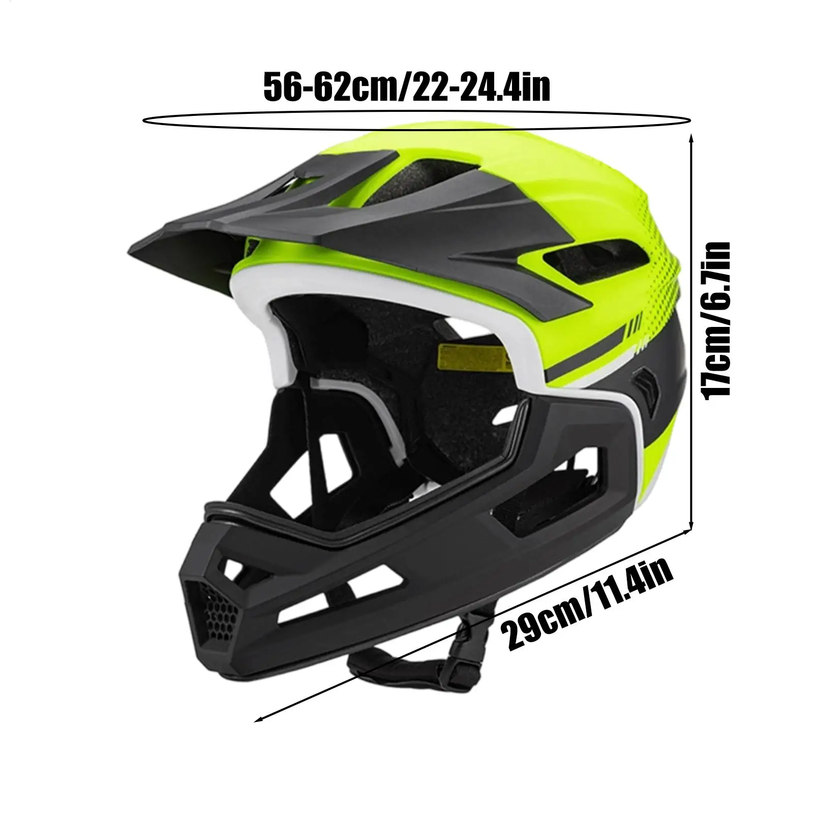 Mountain Bike Full Face Helmet Biking Head Protection Shock Absorption Cycling Helmet For Bicycle Motocross Motorcycle Scooter