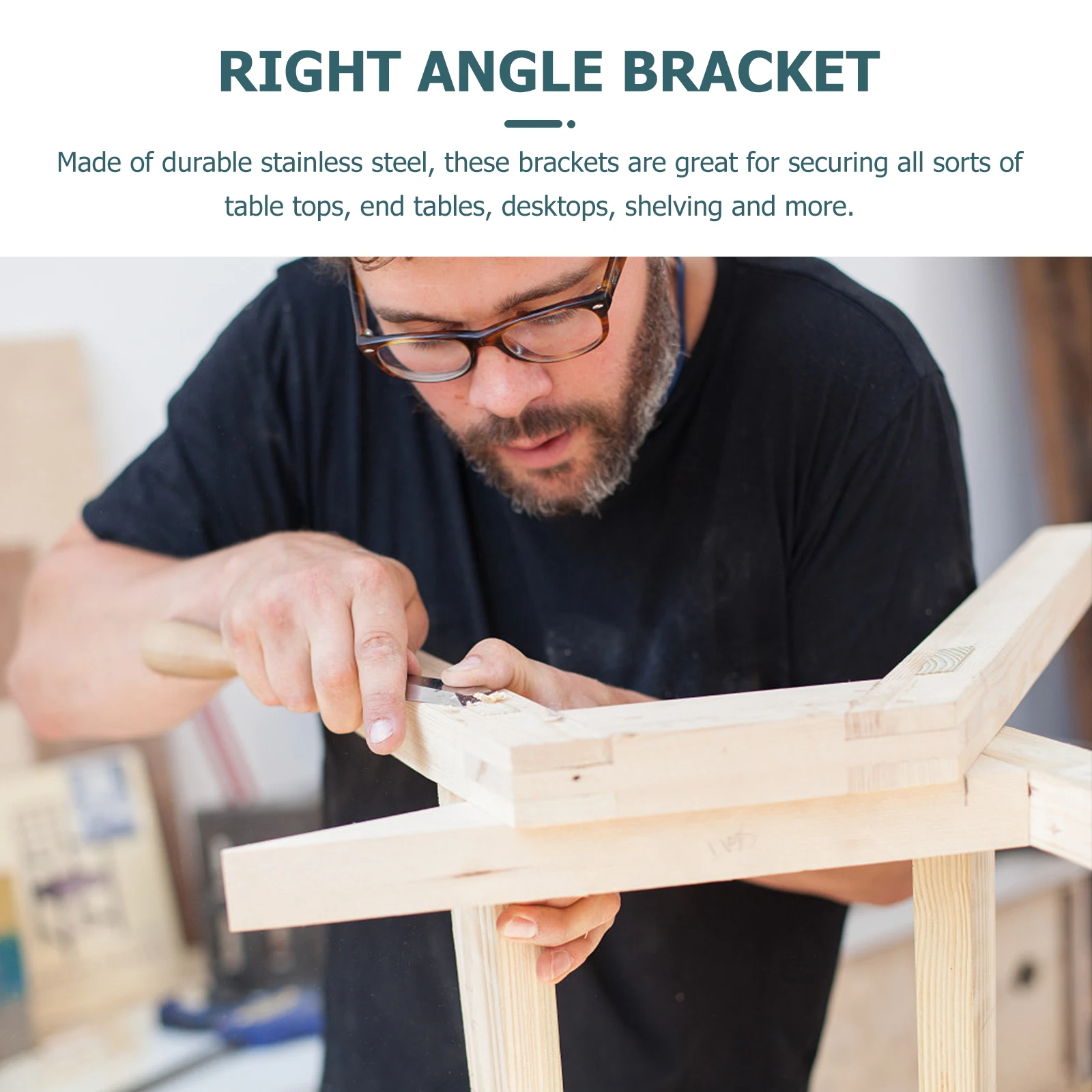 

Stainless Steel Corner Brackets Heavy Duty Right Angle Braces Joint Fasteners Tables Chairs Furniture Parts 90 Degree Design