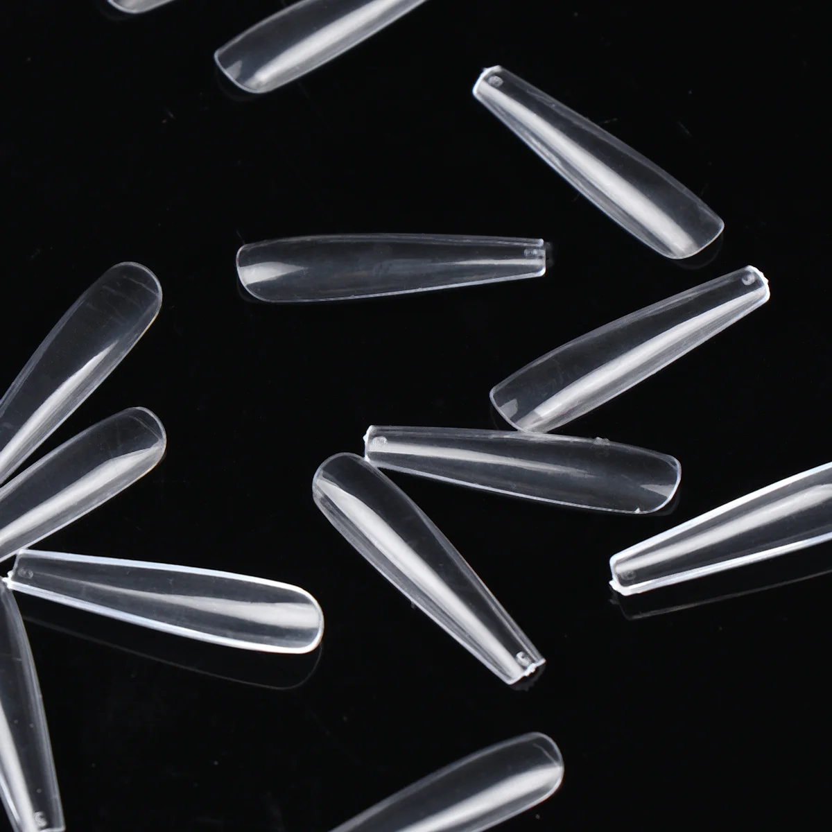 

500Pcs Long Fake Nail Piece Full Cover Transparent Sticky Nail Patch Manicure Stickers for Holiday Birthday Party