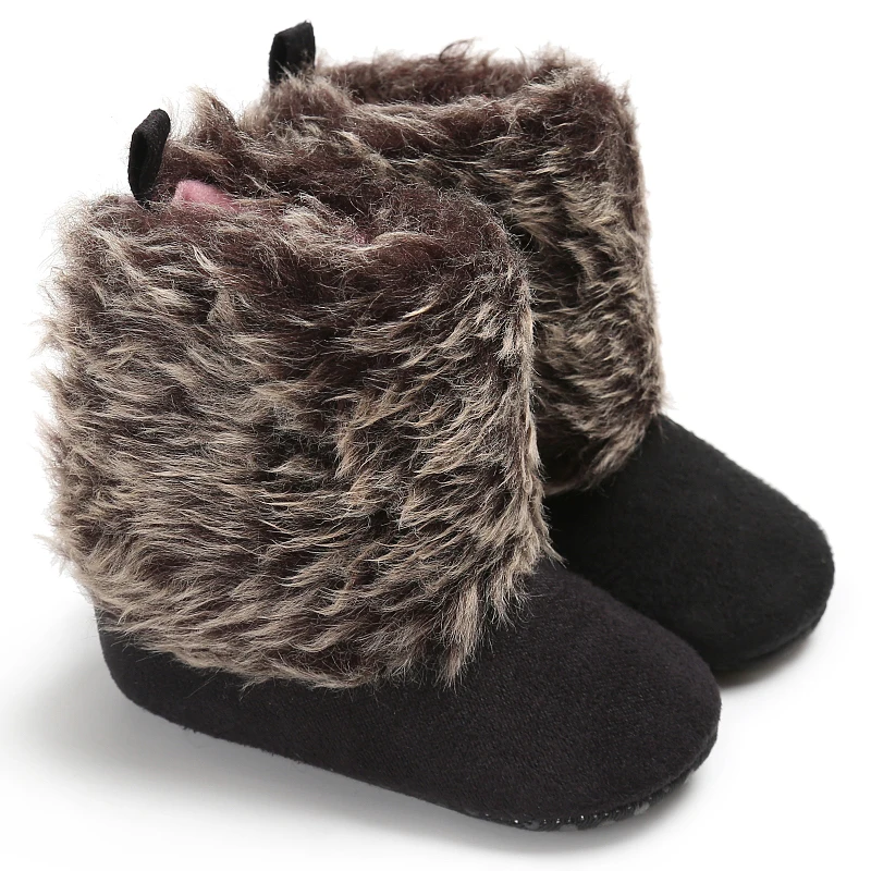 

Winter fashion simple thick velvet cotton boots for newborns, suitable for 0-18 months old