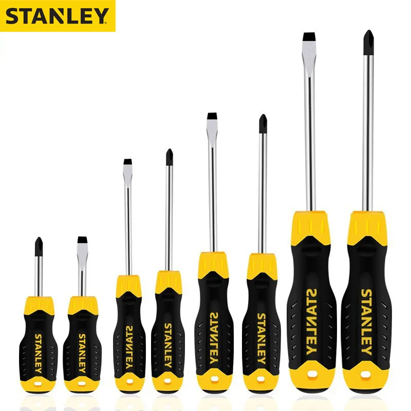 STANLEY 66-673-23 Rubber Handle Slotted Cross Screwdriver Exquisite And Compact Convenient Easy To Carry Wide Application Range