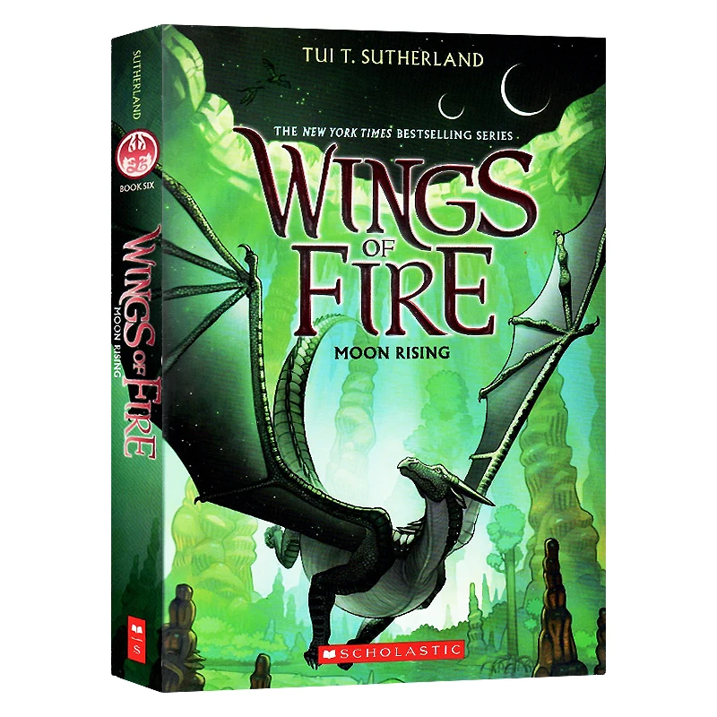 

Wings of Fire 6 Moon Rising, Teen English in books story, Magic Fantasy Adventure novels 9780545685368