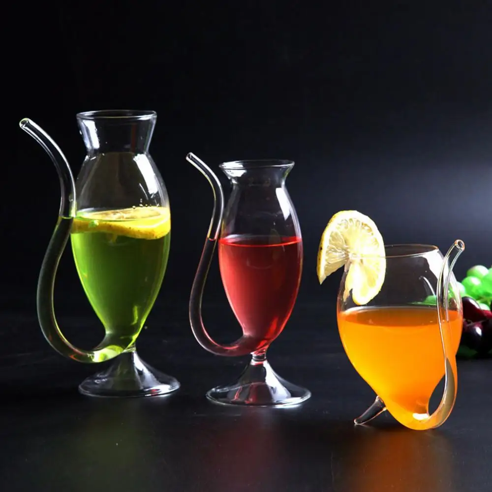 Cup Straw Cup Glass Wine Whiskey Heat Resistant Sucking Juice Milk Drinking Tube Straw Cup
