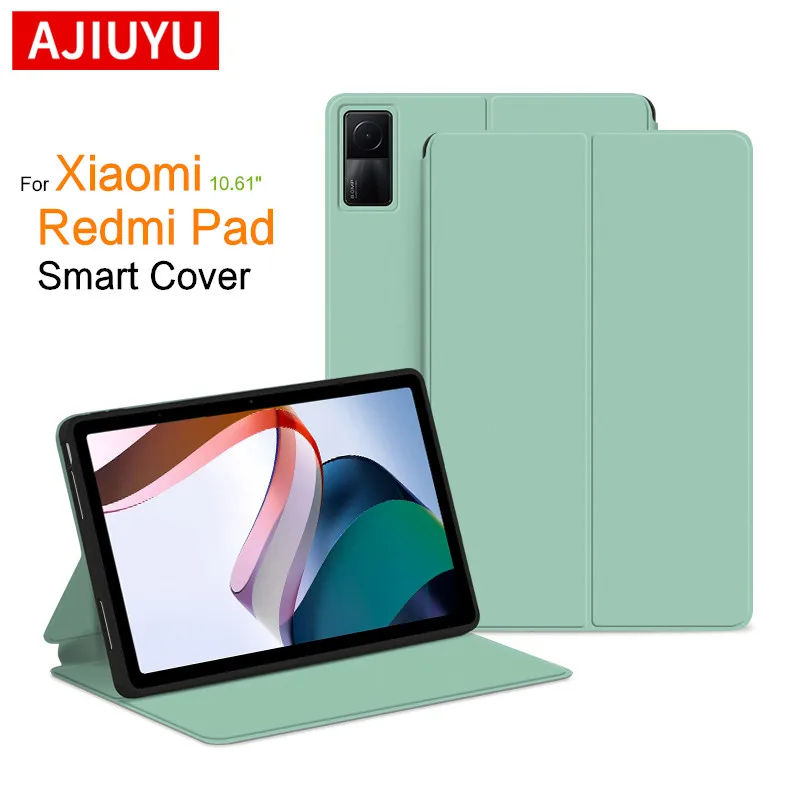 

Чехол AJIUYU для Xiaomi Redmi Pad 10,61 дюйма, 2022, защитный чехол из искусственной кожи с откидной подставкой, смарт-чехол для RedmiPad 10,61 дюйма, чехлы из ТПУ для планшетов