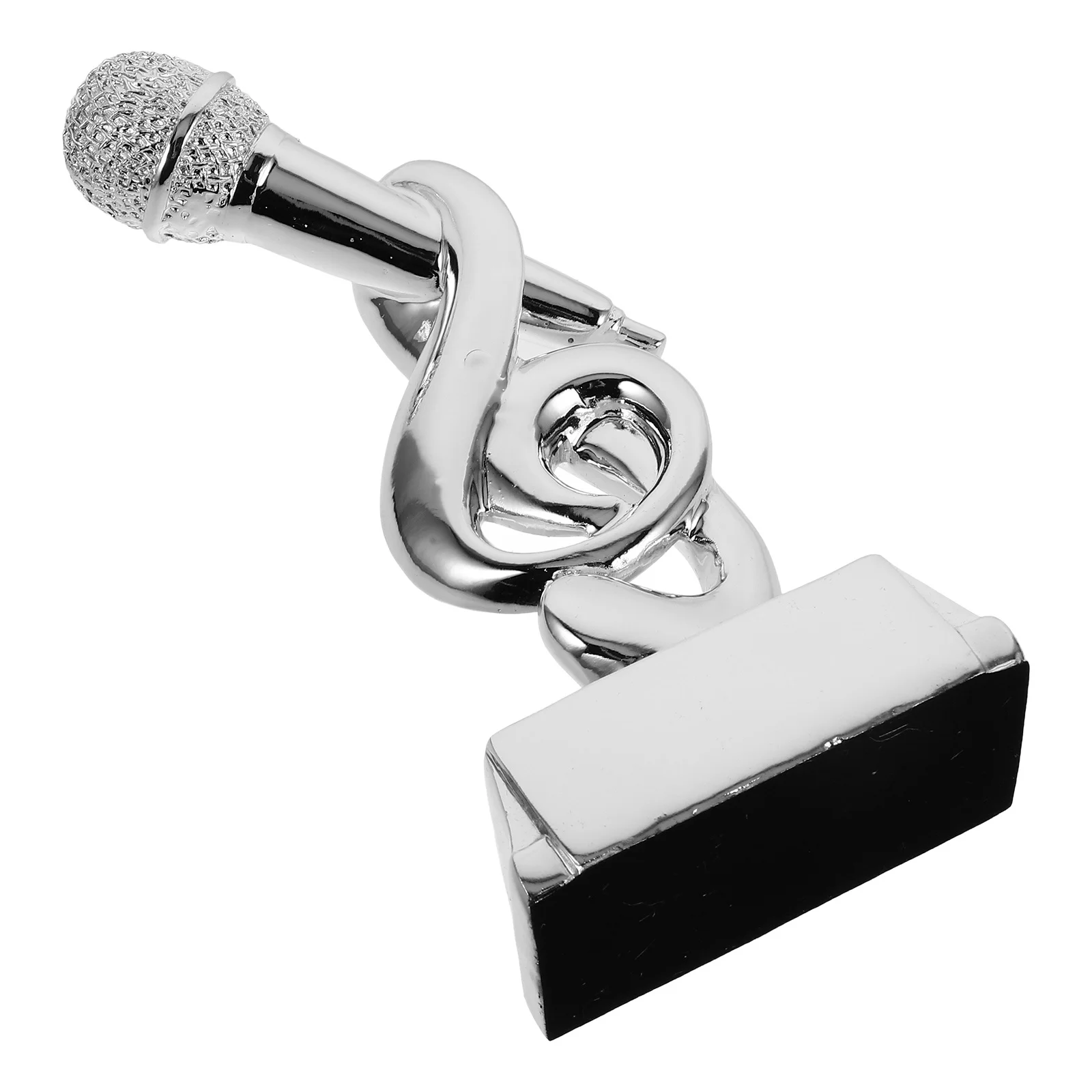 

Silver Microphone Host Speech Trophy Music Achievement Award Singing Competition Karaoke Party Decoration Prize