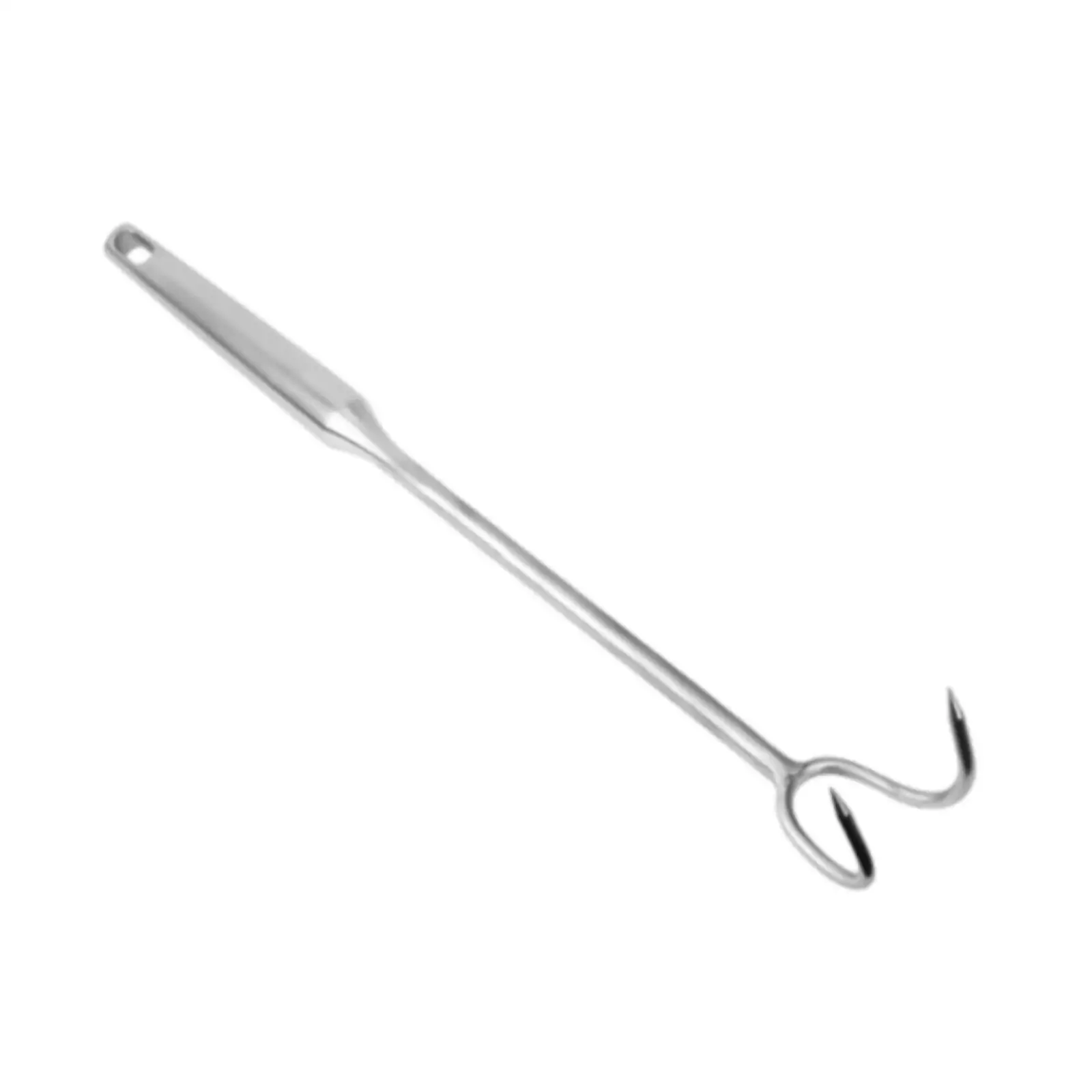Reusable Stainless Steel Meat Hook Practical Food Flipper for Barbecue Roasting Kitchen Picnic and Food Preparation