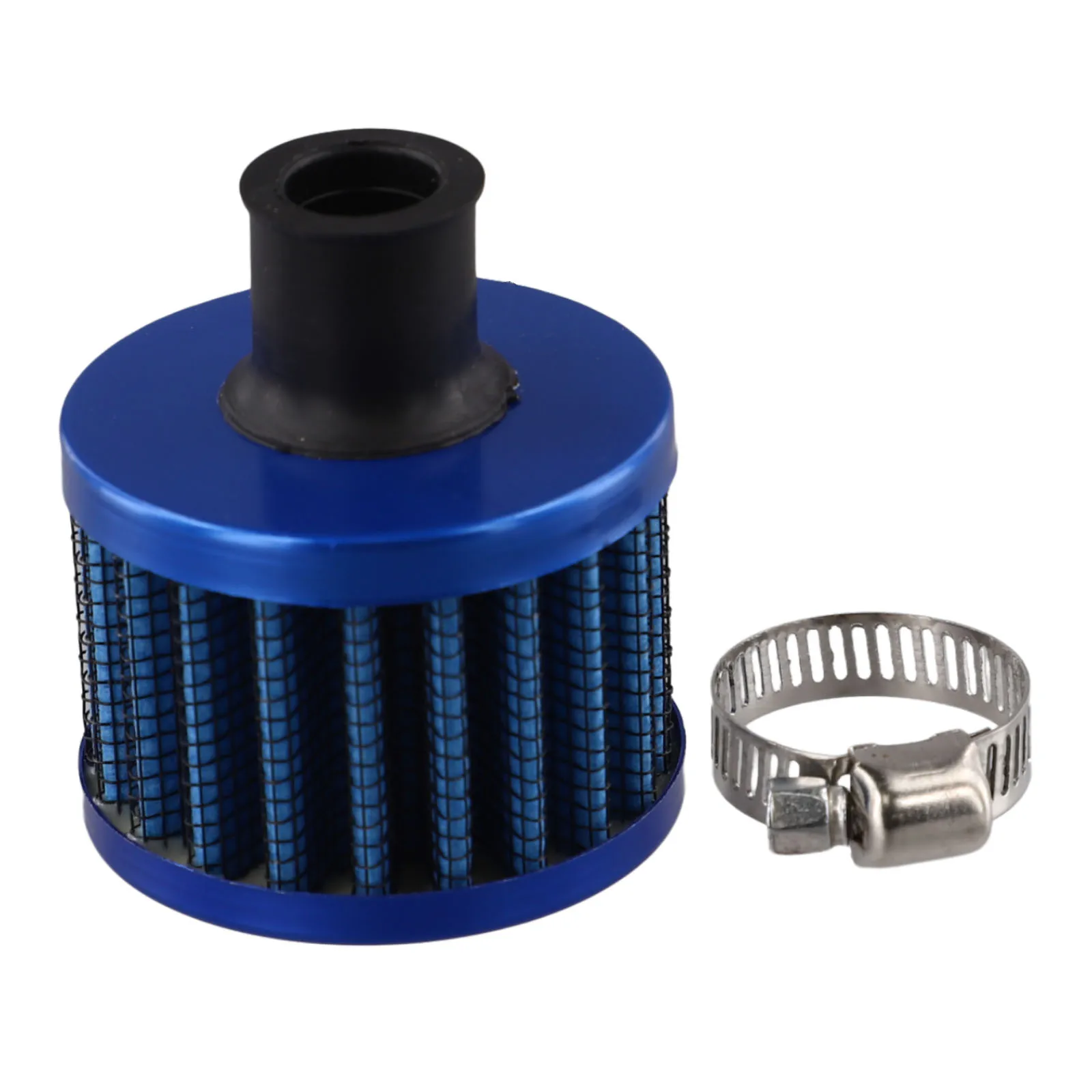 1pc Auto Air Filter 12MM Round Crank Case EngIne Breather Oil Air Filter Metal Car Motorcycle Bike Car Accessories Truck Parts