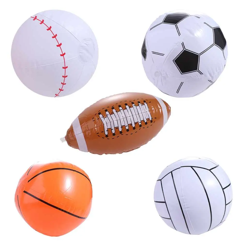 

Rugby Inflatable Football Blow Up Beach Ball Inflatable Baseball Basketball Sport Balls Inflatable Toy Ball Party Decorations