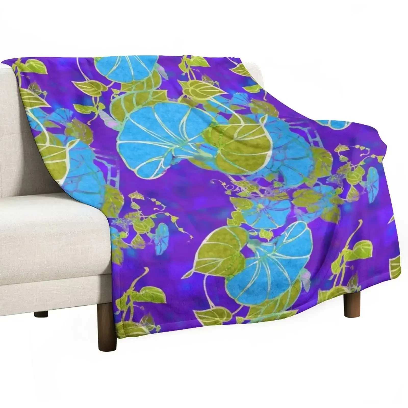 New Morning Glories RB Throw Blanket Soft Beds Blankets For Bed Blankets