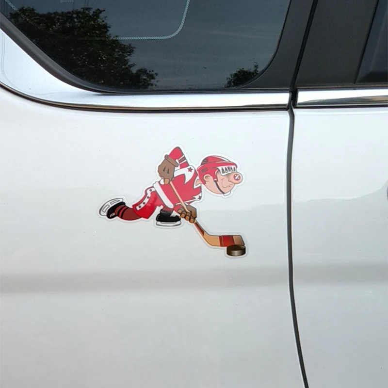 Y800# Self-adhesive Decal For Boy Hockey Player Car Sticker Waterproof Auto Decors on Bumper Rear Window Laptop