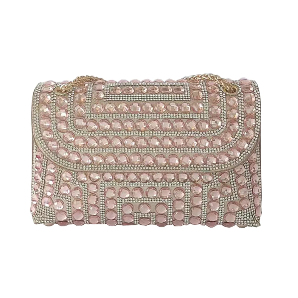 2023 Shoulder Bag Casual All-matching Rhinestone Evening Bag Women’s Gold Chain Bag Party Fashion Clutch Bag