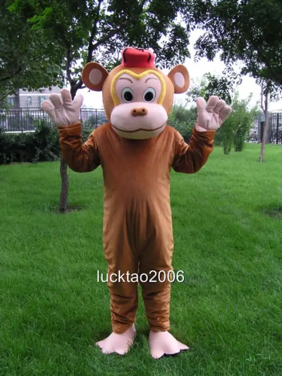 

New Adult Best Sale Lovely Monkey Animal Cartoon Mascot Costume Christmas Fancy Dress Halloween Mascot Costume