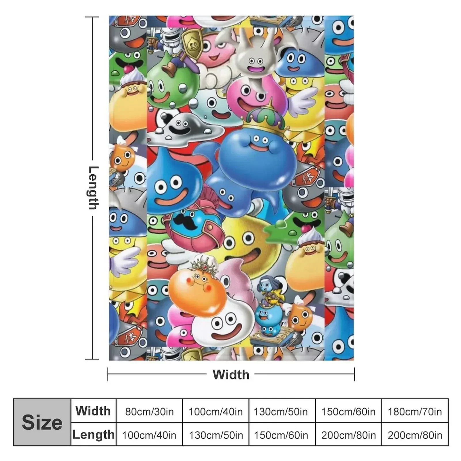 Dragon Quest Slimes Throw Blanket Warm heavy to sleep Comforter Thermal Blankets