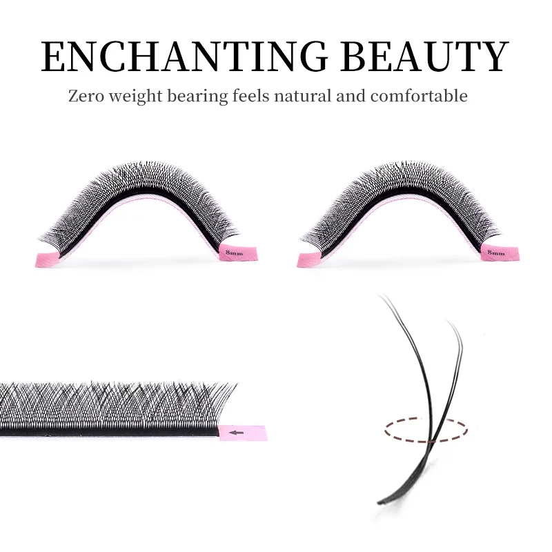 Anlinnet YY shape false eyelashes woven premium Mink lashes Soft Natural eyelash extensions Individual C/D curl yy eyelashes