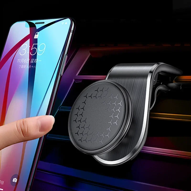 

Magnetic Car Phone Holder Air Vent Magnet Mount GPS Smartphone Phone Holder Car For iPhone13 Huawei Samsung Rotation Braccket