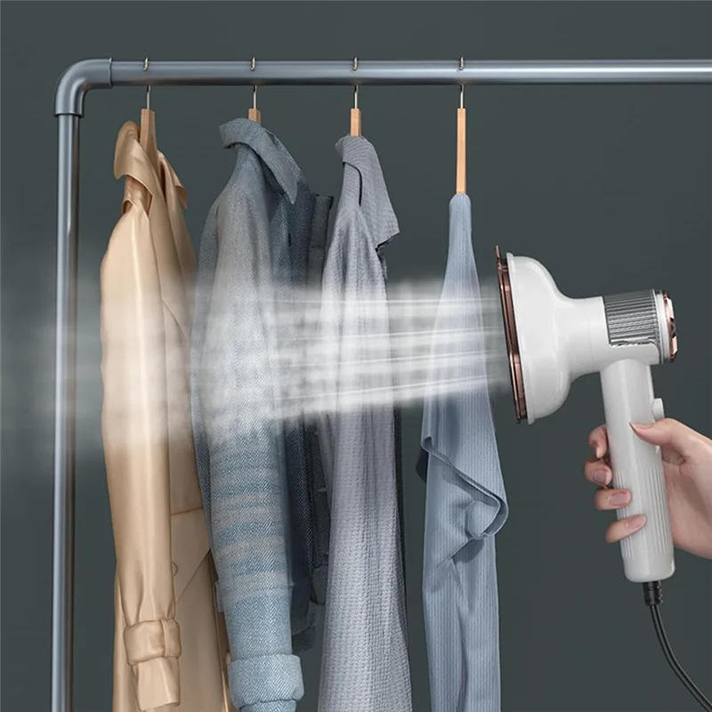 A85I-Mini máquina de planchar portátil - 180 ° Plancha de vapor portátil giratoria, prenda de viaje plegable para ropa de tela