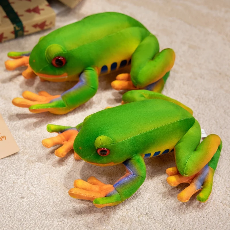 

28/38cm Lifelike Frog Plush Pillow Toys Simulation Cartoon Animal Stuffed Doll Creative Home Decor Kids Xmas Birthday Gifts