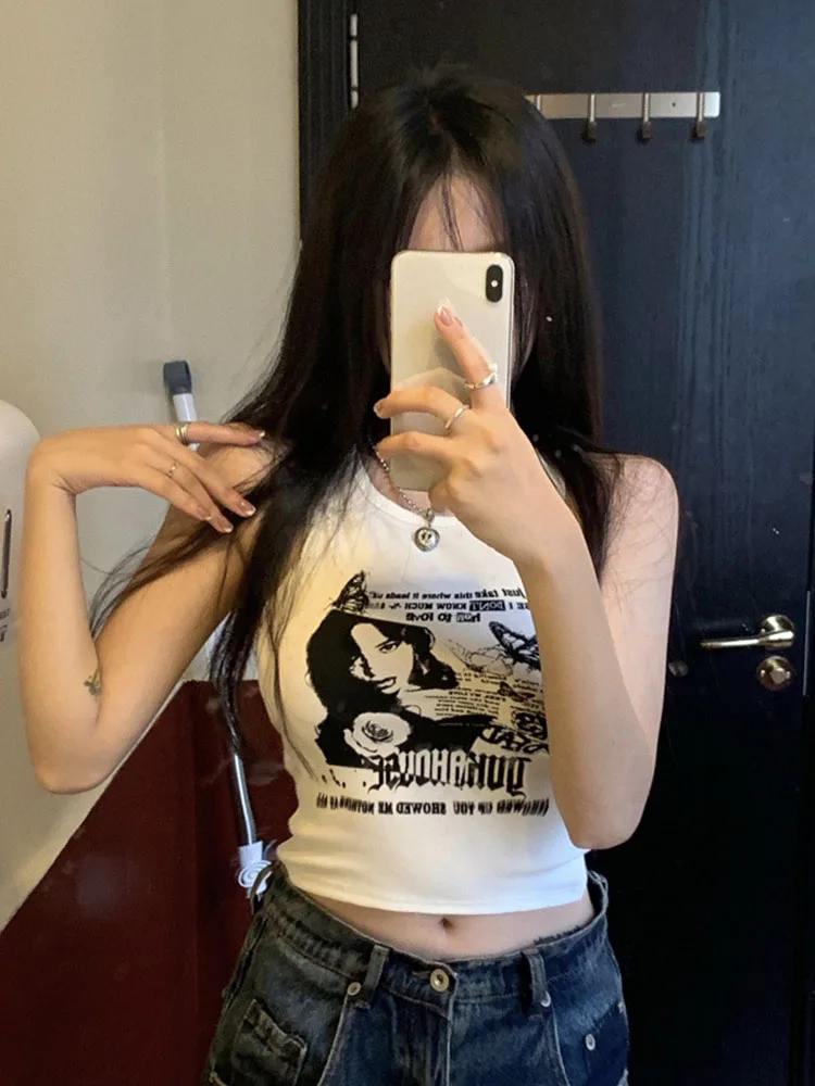 Y2K Grunge Print Sl… - image