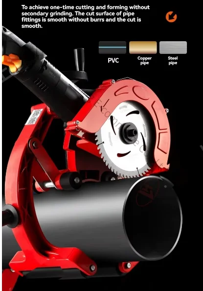 220v Electric Pipe Cutting Machine Pe Pvc Iron Pipe Cutting Machine 40-400mm Handheld Pipe Cutting Machine