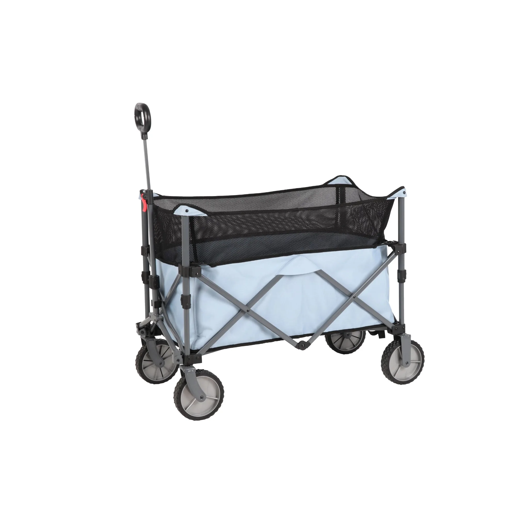 Imagem -04 - Altura Ajustável Quad Fold Camping Cart Vagão Azul para Adulto