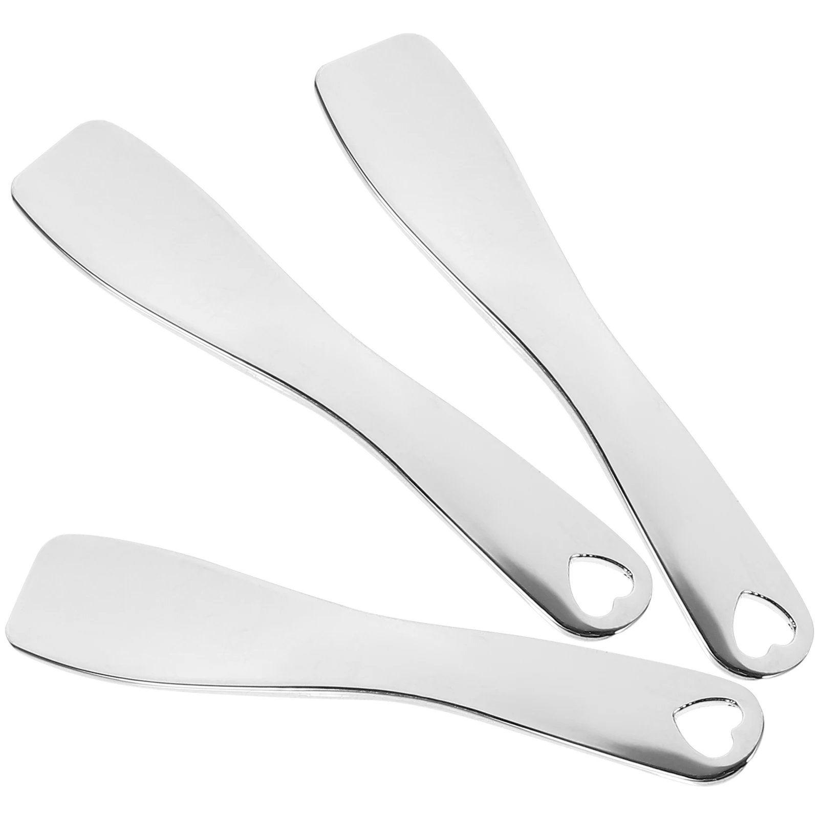 

3 Pcs Makeup Spoon Spatula Metal Face Cream Tool Massage Scoop Eye Applicator Stick Wand