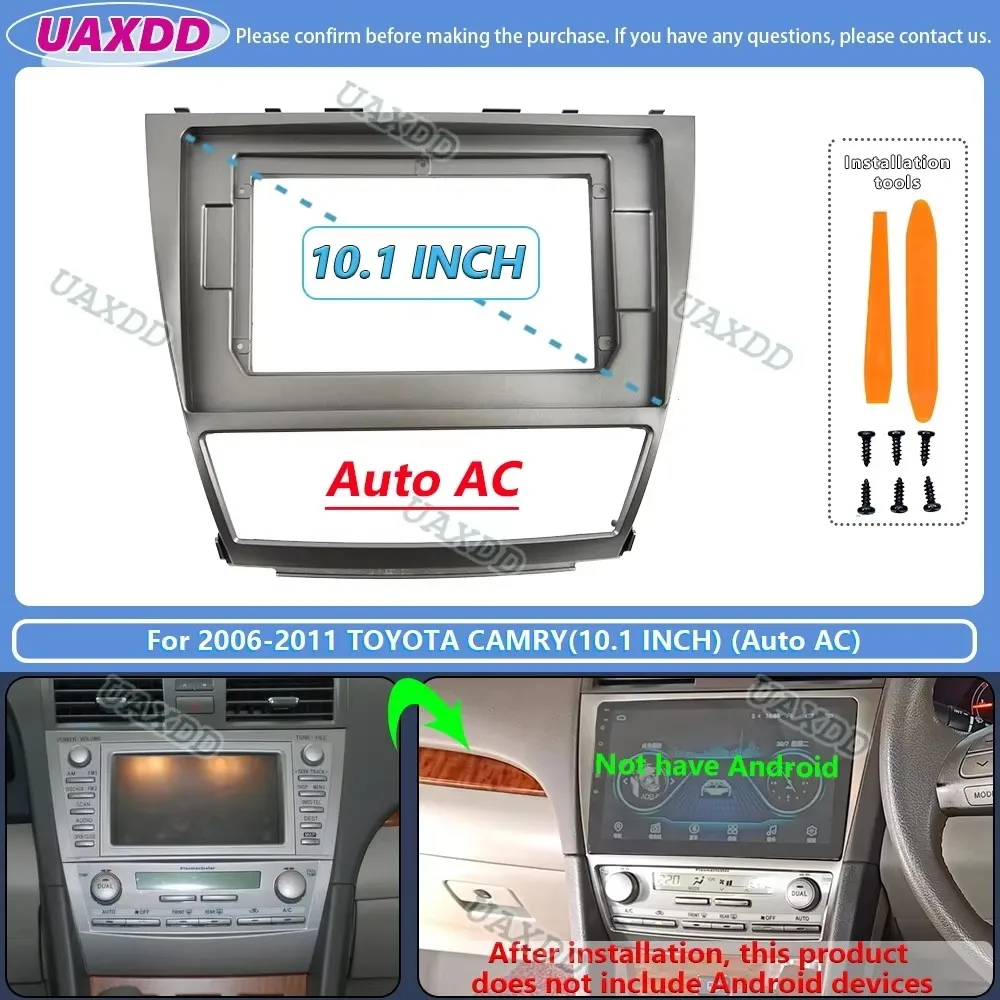 For 2006-2011 Toyota camry cd dvd radio android stereo frame panel fascia dashboard audio player screen cable navigation harness