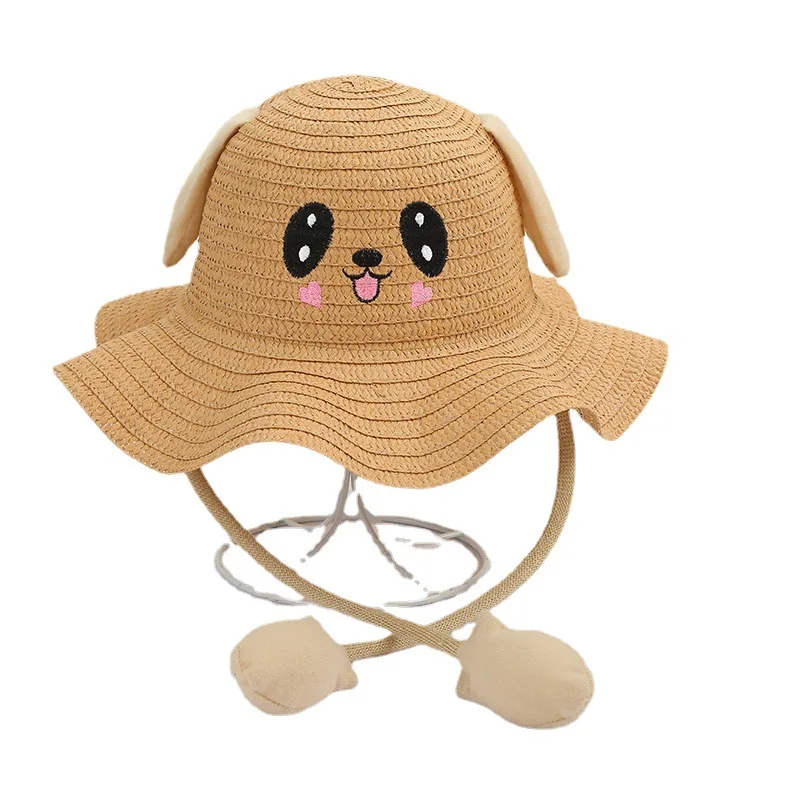 Adult rabbit hat sunshade summer men and women adults straw hat airbag ears can move sunscreen multifunctional sun hat women