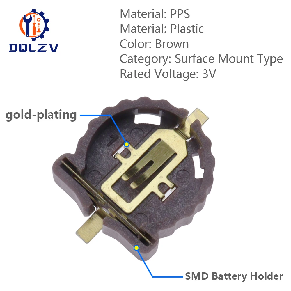 10pcs Computer Button 3V Battery Holder Conntor Socket Case CR1220 CR-1220