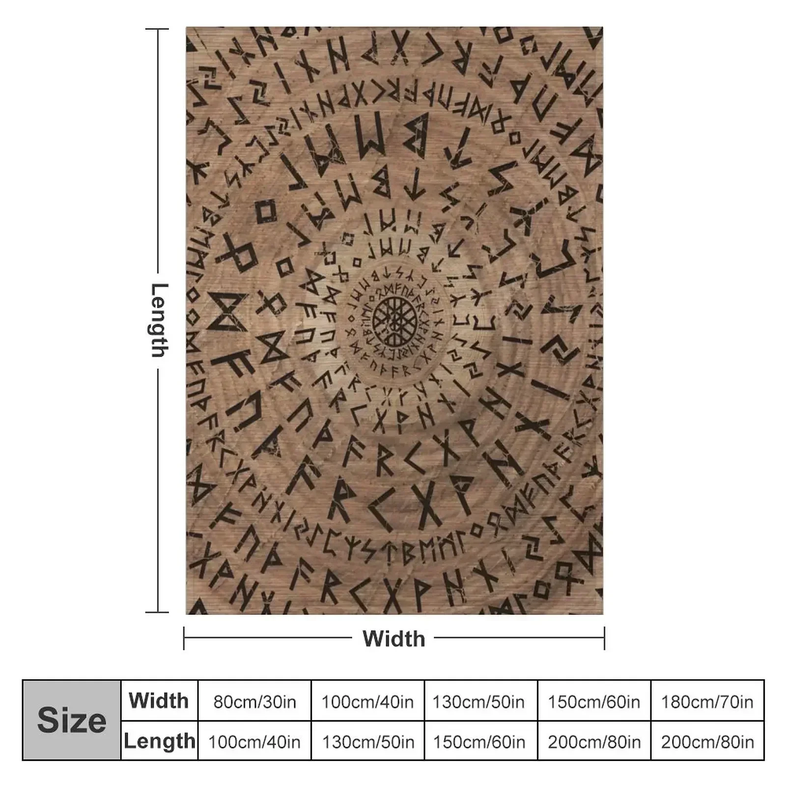 Elder Futhark Circular Composition Throw Blanket For Sofa Thin For Baby Baby warm winter Extra Large Throw Custom Blankets