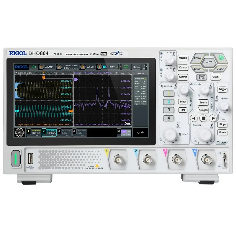 Digital Oscilloscope DHO804 70MHz Frequency Band + 12-bit Vertical Resolution + Maximum 1.25 GSa/s Sample Rate image 2