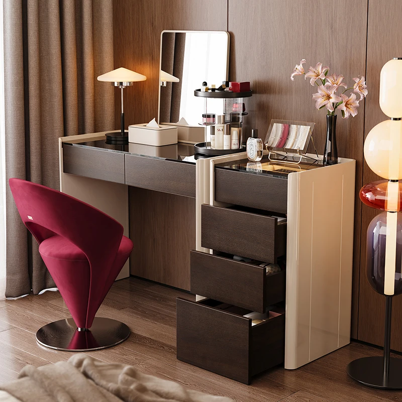 

Storage Black Vanity Table Modern Living Room Women Luxury Makeup Dressing Table Chair Cheap Mesa De Maquillaje Home Furniture