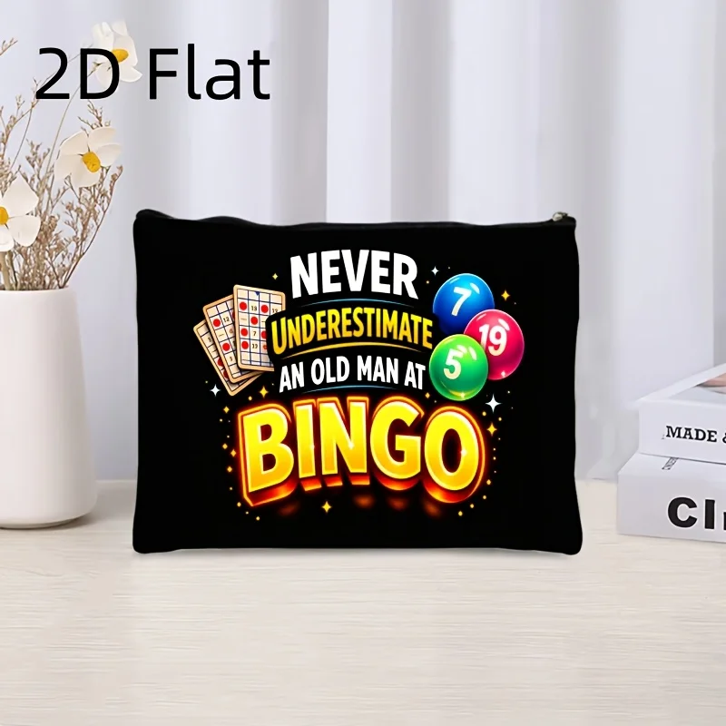 

Сумка для хранения с принтом «Бинго» для пожилых людей, подходит для хранения плиток маджонга, портативная сумка для встреч в клубах для пожилых людей