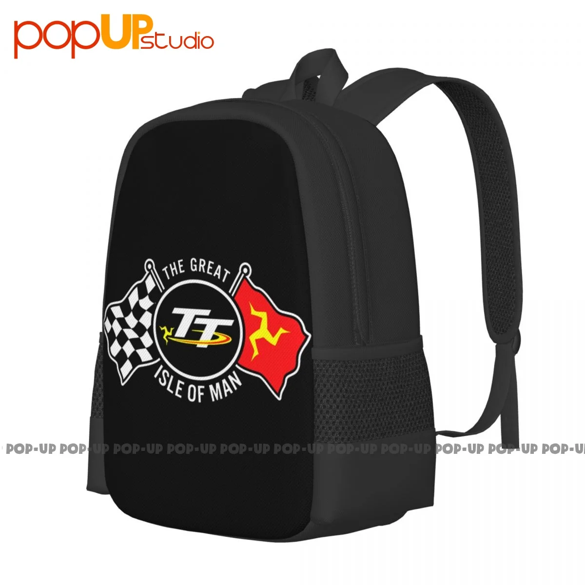 Tt Legend Isle Of Man 1907 Motorcycle Racing Backpack Large Capacity Print New Style Sports Style Clothes Backpacks