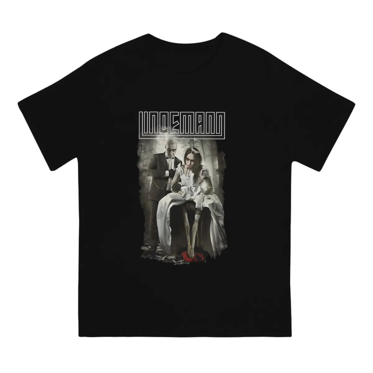 Men T-Shirts Heavy Metal Band Novelty 100% Cotton Tee Shirt Short Sleeve L-Lindemann T Shirt Round Collar Clothes Graphic