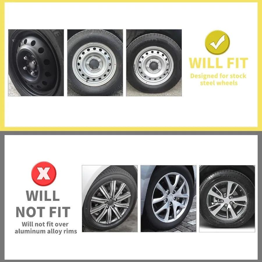 4-Pack Hubcaps Wheel Covers Compatible with Nissan Altima Sedan 2013 2014 2015 2016 2017 2018 40315-3TM0B 16 inch 16"