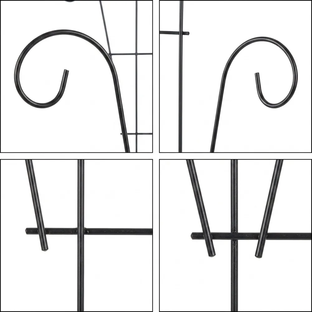 Plant Climbing Lattice Frame Iron Construction for Potted and In-Ground Use Supports Roses Sunflowers Lilies Peonies Zinnias