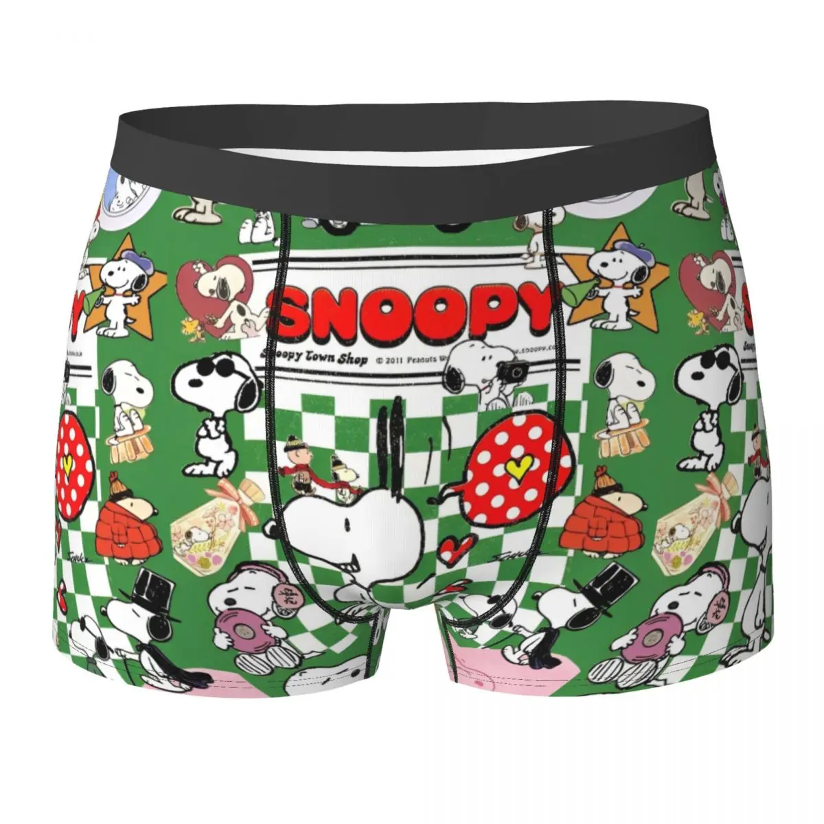 

Funny Snoppy Kawaii Underwear Males Panties Custom DIY Novelty Boxer Shorts Quality Shorts Briefs Plus Size