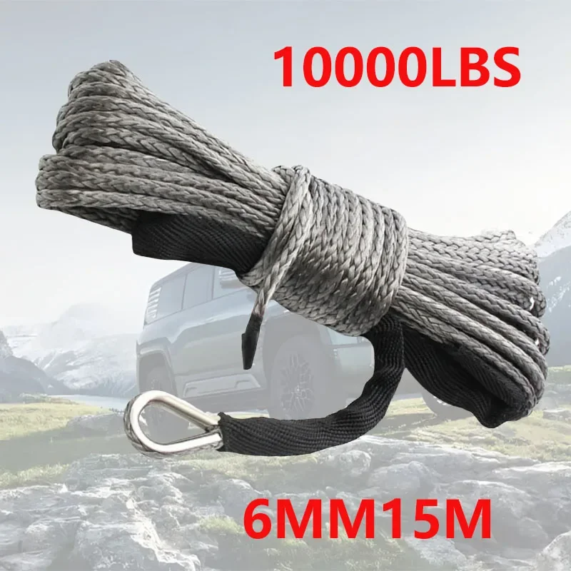 Off Road Tow Strap Synthetic Winch Rope Line 1/4