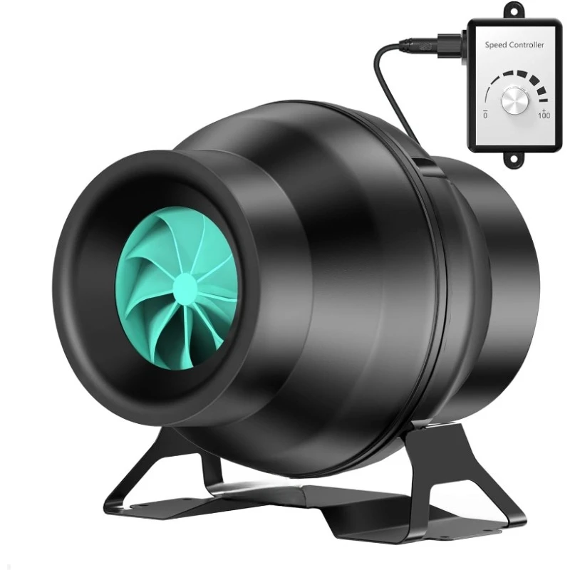 

4-Inch Pipeline Fan 146 CFM with Variable Speed Controller, EC Motor Ventilation and Exhaust Fan