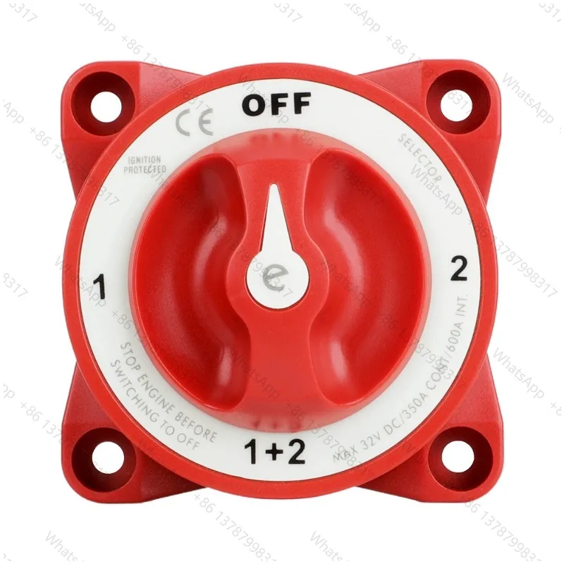 E-Series M10 4 Position 32V 350A Luminous 2 12V Battery general key AFD Isolator Rotary Switch For Marine Boat Truck RV