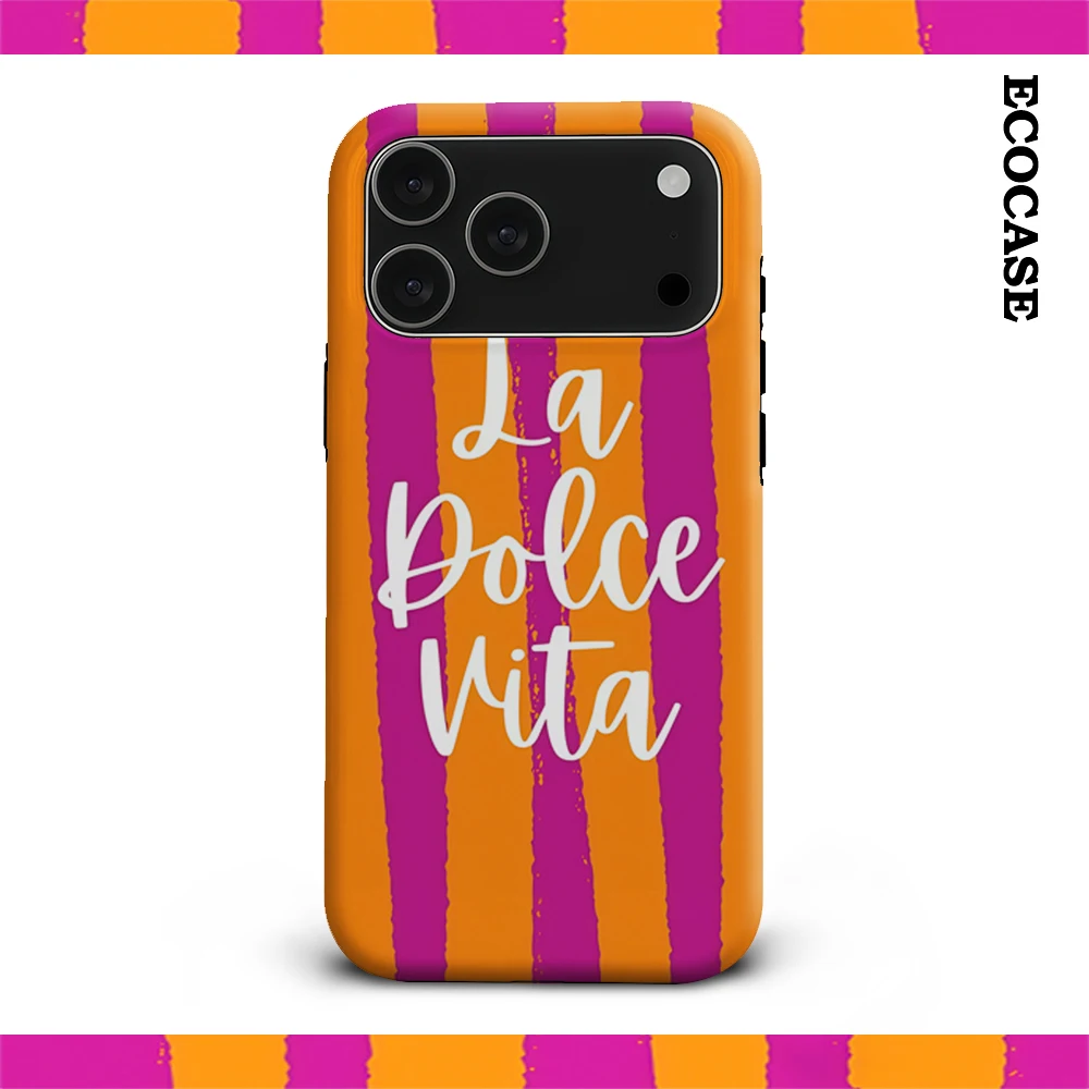 Dolce Vita Charm IPhone17 funda de teléfono imprescindible para IPhone 17 16 15 14 13 12 11 Pro Max Plus contraportada de doble capa