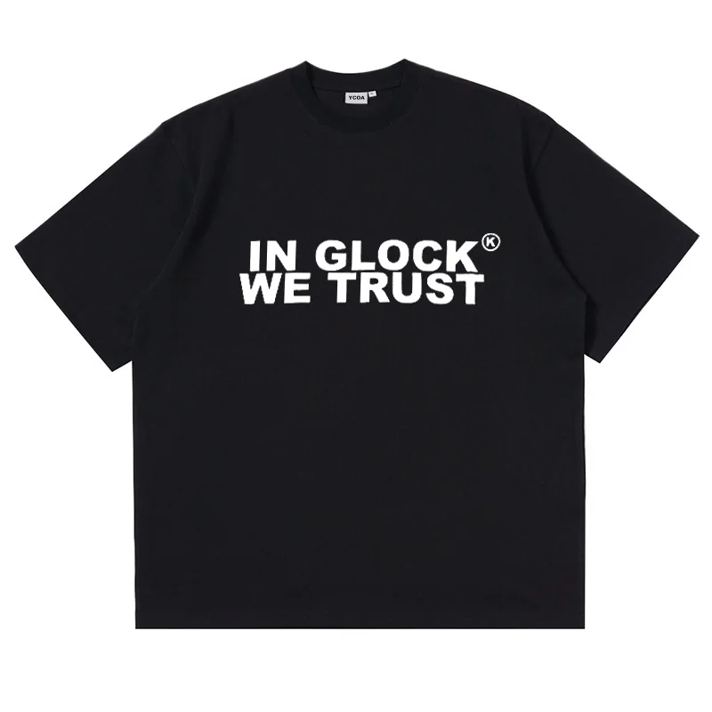 Men T-Shirt 100% Cotton Y2k Streetwear Letter Korean Fashion Print Gothic Harajuku Vintage Tops Tees Oversized Aesthetic Clothes
