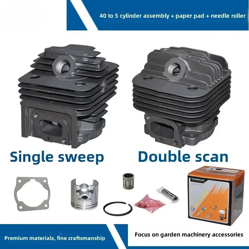 

40mm 44mm Cylinder Piston Kit for 43CC 52CC 1E44F-5 44F-5 44-5 BG520 CG520 CG430 1E40F-5 40-5 Garden Tools Rebuled Trimmer Part