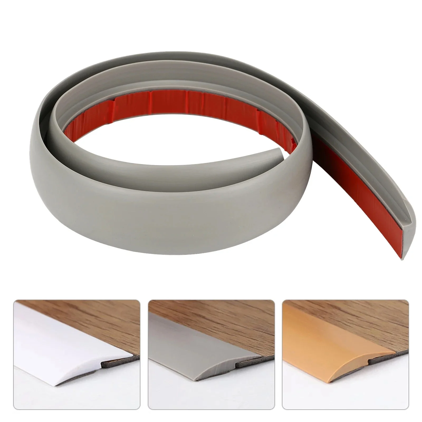 1M/5M Self-adhesive Protective Carpet & Floor Edging Trim Strip PVC Flooring Threshold Transition Sealing Strips Fit 3~10mm Gaps