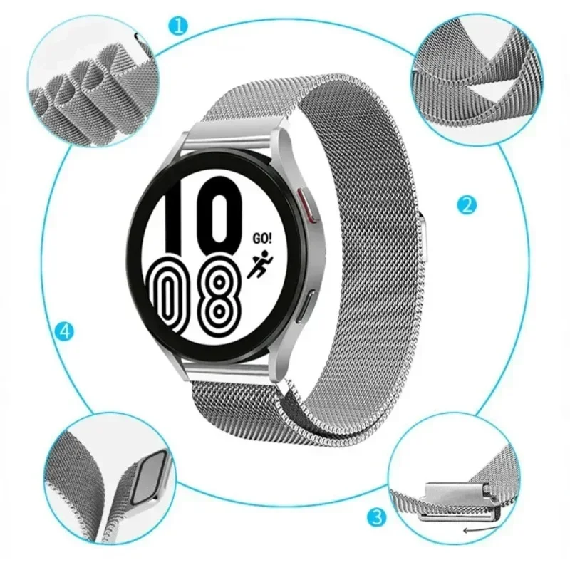 22mm Loop for IMILAB W13 Strap Magnetic Stainless Steel Metal Wrist Bracelet for IMILAB W13 Band Accessories