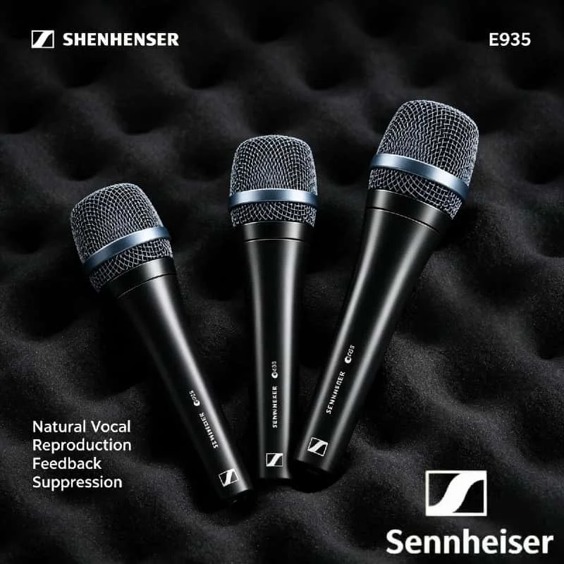 

Новый профессиональный кардиоидный динамический ручной микрофон Sennheiser E935 для сцены, вокала, караоке и прямых трансляций, комплект из 3 штук