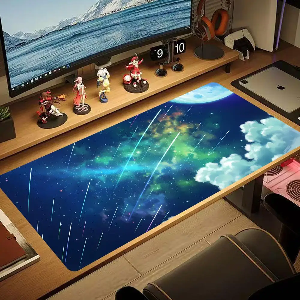 

Meteor Shower Mouse Pad large keyboard mouse desk pad non-slip rubber gaming mouse pad laptop mouse carpet